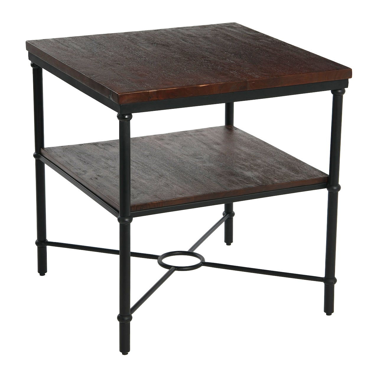 Hello Honey® 24" Saratoga Rustic Wood & Metal End Table